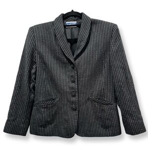 Vintage Pendleton Women’s Wool Button-Up‎ Blazer Stripes Tailored Jacket Classic